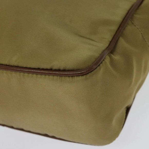PRADA Shoulder Bag Nylon Beige Gold Auth 138224 - Picture 5 of 16
